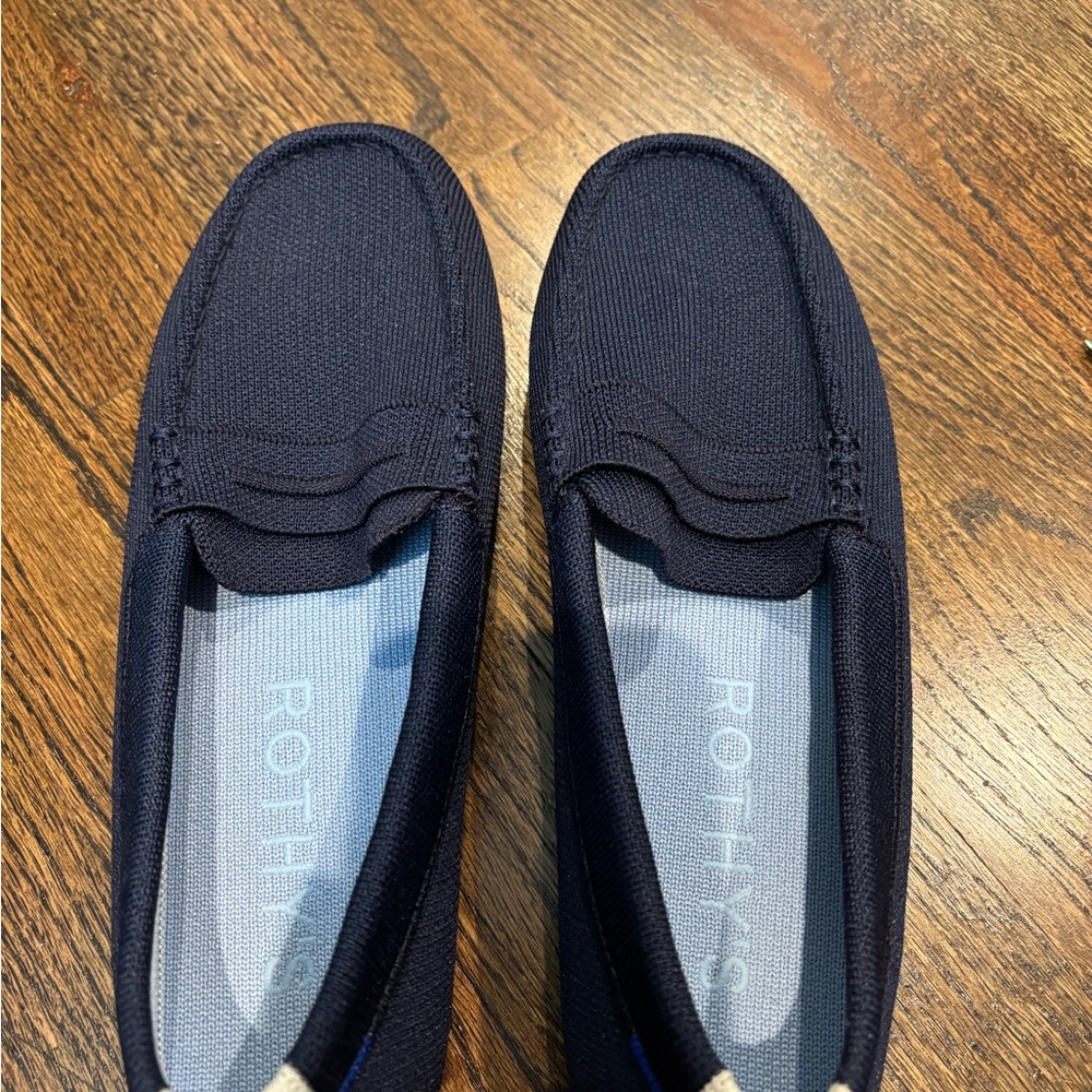 Rothy's Navy Blue Drivers Slip-Ons